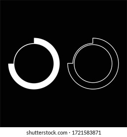 Techno Circle Modern Infographic Concept Abstract creative futuristic technology Graphic user interface icon outline set white color vector illustration flat style image