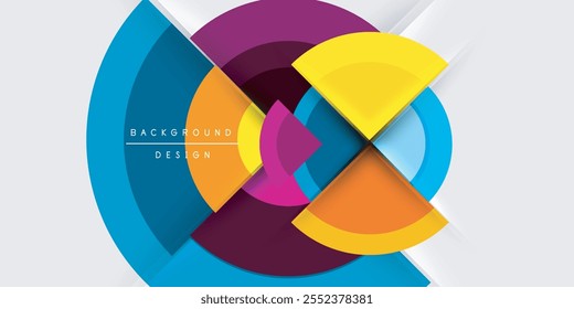 Círculos tecno y semicírculos. Ilustración vectorial para el Fondo de pantalla, Anuncio, fondo, tarjeta, ilustración del libro, landing page