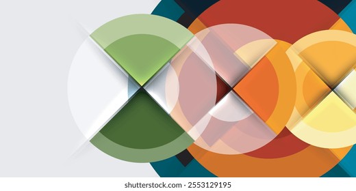 Techno circles and semi circles. Vector Illustration For Wallpaper, Banner, Background, Card, Book Illustration, landing page