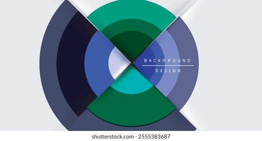 Techno circles and semi circles. Vector Illustration For Wallpaper, Banner, Background, Card, Book Illustration, landing page