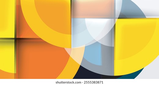 Techno circles and semi circles. Vector Illustration For Wallpaper, Banner, Background, Card, Book Illustration, landing page