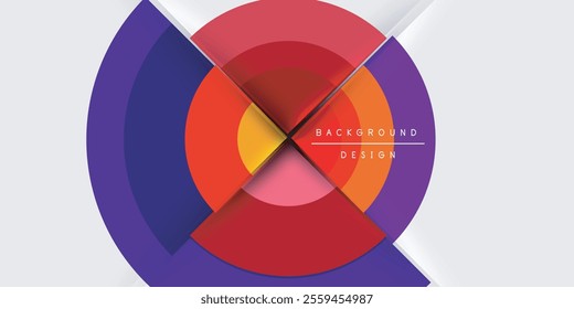Techno circles and semi circles. Vector Illustration For Wallpaper, Banner, Background, Card, Book Illustration, landing page