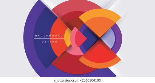 Techno circles and semi circles. Vector Illustration For Wallpaper, Banner, Background, Card, Book Illustration, landing page