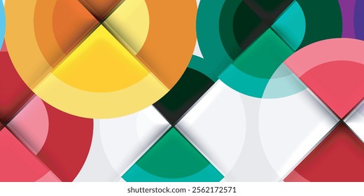 Techno circles and semi circles. Vector Illustration For Wallpaper, Banner, Background, Card, Book Illustration, landing page