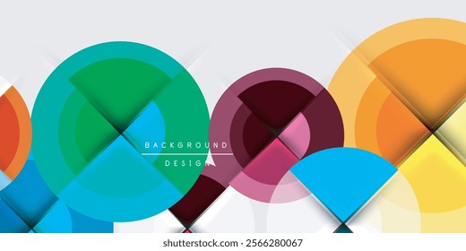 Techno circles and semi circles. Vector Illustration For Wallpaper, Banner, Background, Card, Book Illustration, landing page