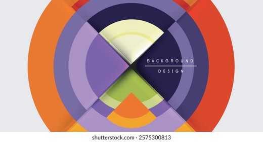 Techno circles and semi circles. Vector Illustration For Wallpaper, Banner, Background, Card, Book Illustration, landing page