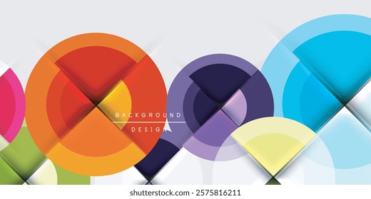 Techno circles and semi circles. Vector Illustration For Wallpaper, Banner, Background, Card, Book Illustration, landing page