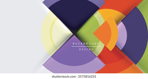 Techno circles and semi circles. Vector Illustration For Wallpaper, Banner, Background, Card, Book Illustration, landing page