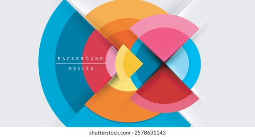 Techno circles and semi circles. Vector Illustration For Wallpaper, Banner, Background, Card, Book Illustration, landing page