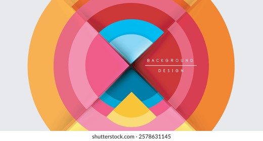 Techno circles and semi circles. Vector Illustration For Wallpaper, Banner, Background, Card, Book Illustration, landing page