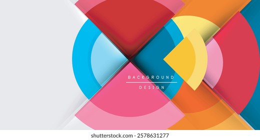 Techno circles and semi circles. Vector Illustration For Wallpaper, Banner, Background, Card, Book Illustration, landing page