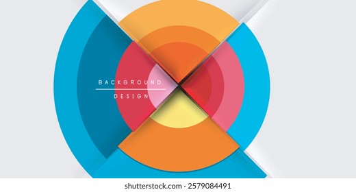 Techno circles and semi circles. Vector Illustration For Wallpaper, Banner, Background, Card, Book Illustration, landing page