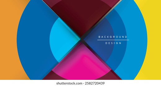 Techno circles and semi circles. Vector Illustration For Wallpaper, Banner, Background, Card, Book Illustration, landing page