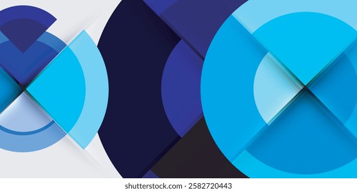 Techno circles and semi circles. Vector Illustration For Wallpaper, Banner, Background, Card, Book Illustration, landing page