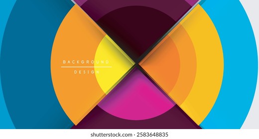 Techno circles and semi circles. Vector Illustration For Wallpaper, Banner, Background, Card, Book Illustration, landing page