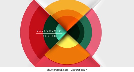 Techno circles and semi circles. Vector Illustration For Wallpaper, Banner, Background, Card, Book Illustration, landing page