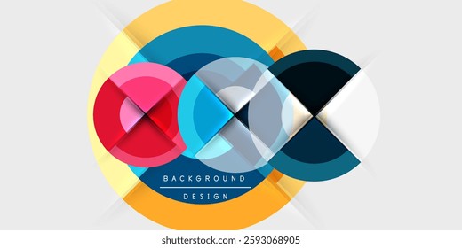 Techno circles and semi circles. Vector Illustration For Wallpaper, Banner, Background, Card, Book Illustration, landing page