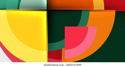 Techno circles and semi circles. Vector Illustration For Wallpaper, Banner, Background, Card, Book Illustration, landing page