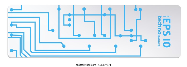 techno circuit web banners. EPS10 vector illustration