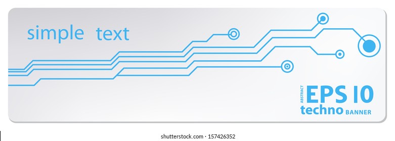 techno circuit web banners. EPS10 vector illustration 