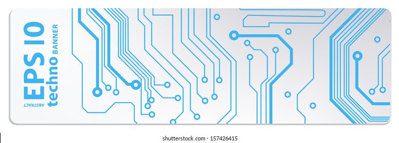 techno circuit web banners. EPS10 vector illustration 