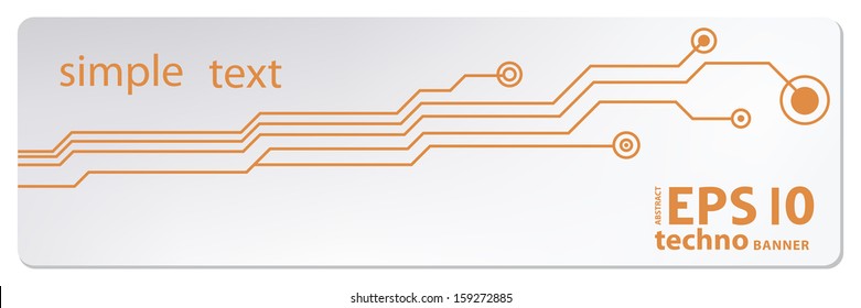 techno circuit web banners. EPS10 vector illustration 