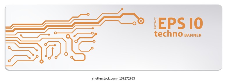 techno circuit web banners. EPS10 vector illustration 