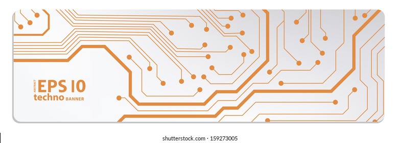 techno circuit web banners. EPS10 vector illustration 