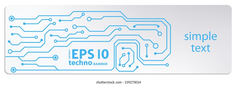 techno circuit web banners. EPS10 vector illustration 