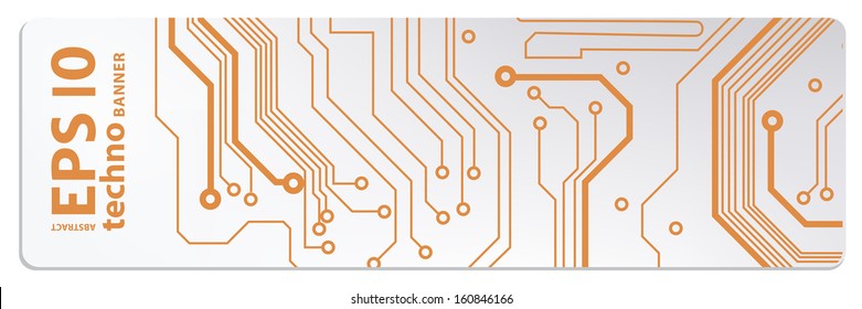 techno circuit web banners. EPS10 vector illustration 