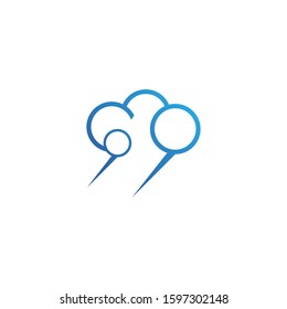 Techno cloud template vector icon illustration design