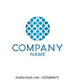 Techno company abstract vector logo illustration eps 10