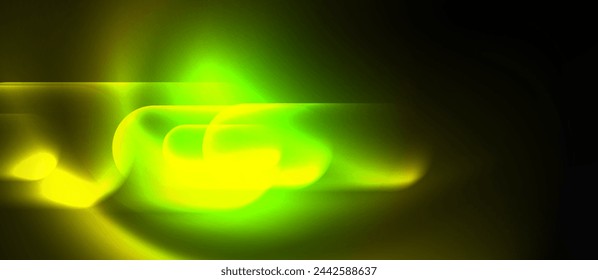Techno concept with neon circles geometric design. Vector Illustration For Wallpaper, Banner, Background, Card, Book Illustration, landing page