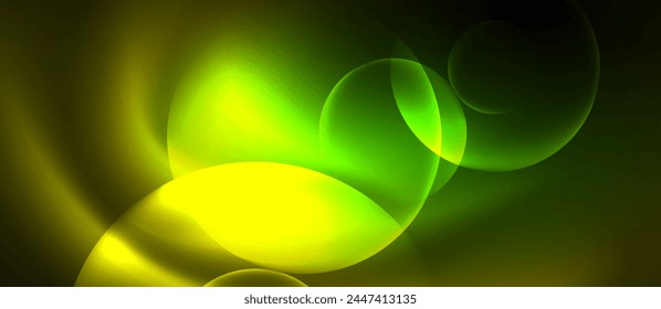 Techno concept with neon circles geometric design. Vector Illustration For Wallpaper, Banner, Background, Card, Book Illustration, landing page