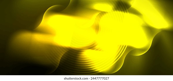 Techno concept with neon circles geometric design. Vector Illustration For Wallpaper, Banner, Background, Card, Book Illustration, landing page