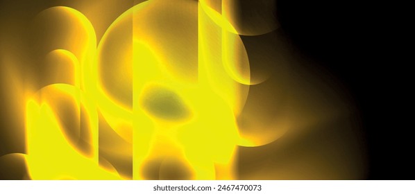 Techno concept with neon circles geometric design. Vector Illustration For Wallpaper, Banner, Background, Card, Book Illustration, landing page