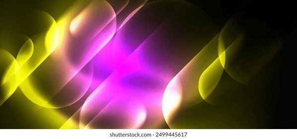 Concepto Techno con diseño geométrico de círculos de neón. Ilustración vectorial para el Fondo de pantalla, Anuncio, fondo, tarjeta, ilustración del libro, landing page