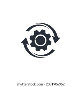 Techno drive. Vector illustration isolated on white background. Logo design.