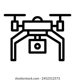 Techno drone icon outline vector. Spy control. Camera vehicle