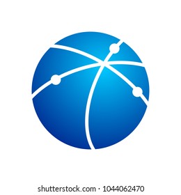 Techno Edgy Communication Path Circular Symbol Logo Design