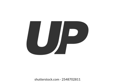 UP Techno Editable Font Logo For Corporate Branding. Bold, Futuristic Design With Unique Typographic Ideas. Minimal Custom Type And Dynamic Letter Variations For Promotion, Printing, And Book Titles