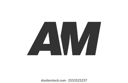 AM Techno Editable Font Logo For Corporate Branding. Bold, Futuristic Design With Unique Typographic Ideas. Minimal Custom Type And Dynamic Letter Variations For Promotion, Printing, And Book Titles