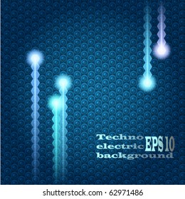 Techno Electric texture. Vector Illustration