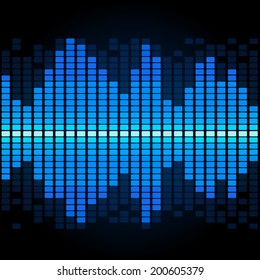 Techno equalizer, abstract technology vector background