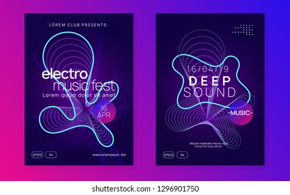 Techno event. Bright concert cover set. Dynamic gradient shape and line. Neon techno event flyer. Electro dance music. Electronic sound. Trance fest poster. Club dj party. Techno event. Bright concert cover set. Dynamic gradient shape and line. Neon techno event flyer. Electro dance music. Electronic sound. Trance fest poster. Club dj party.