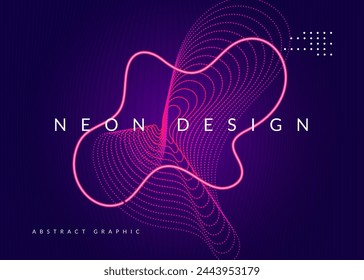 Techno Event. Dance Flyer. Soundwave Beat Illustration. Festival Vector. Music Electro Template. Green Dj Poster. Blue Discotheque Background. Pink Techno Event