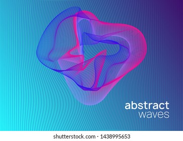 Techno event. Dynamic fluid shape and line. Minimal concert magazine layout. Neon techno event flyer. Electro dance music. Electronic sound. Trance fest poster. Club dj party.