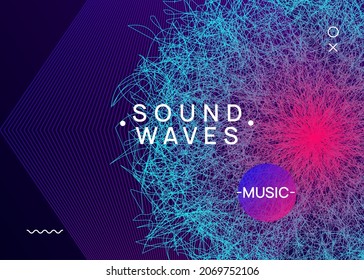 Techno event. Dynamic fluid shape and line. Cool show cover layout. Neon techno event flyer. Electro dance music. Electronic sound. Trance fest poster. Club dj party.