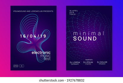 Techno Event. Modern Concert Banner Set. Dynamic Gradient Shape And Line. Neon Techno Event Flyer. Electro Dance Music. Electronic Sound. Trance Fest Poster. Club Dj Party.
