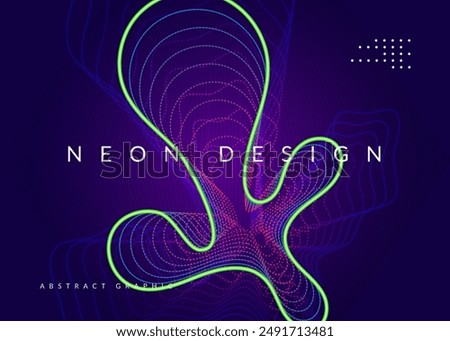 Techno Event. Psychedelic Audio Illustration. Dance Electro Element. Concert Invite. Blue Fest Banner. Night Club Design. Pink Edm Background. Green Techno Event